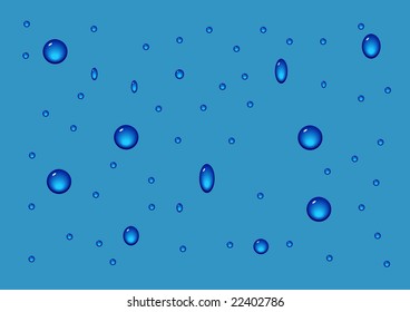 Set of water drops for cards.