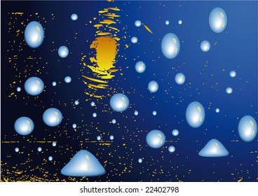 Set of water drops for cards.