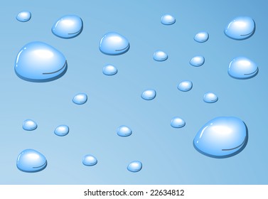 Set of water drops for cards.