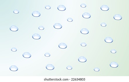 Set of water drops for cards.Vector illustration.