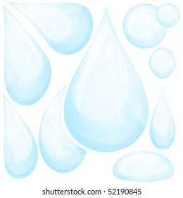 Set of water drops. Eps10.