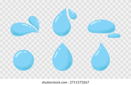 Wassertropfen auf transparentem Hintergrund