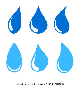 set of water drops, stock vector illustration