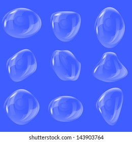 Set of water drops. Vector illustration.