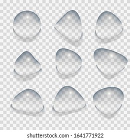 Set of water drops. Vector illustration.