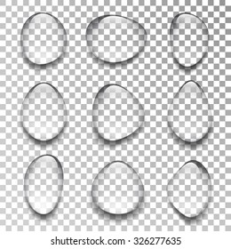 Set of water drops. Vector illustration.