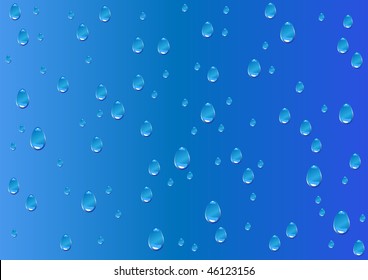 Set of water drops, vector illustration