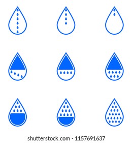Set of water icons