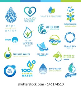 Set of water icons  