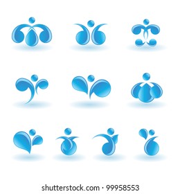 Set of water icons