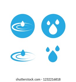 Set of water icons. Aqua drop element vector illustration