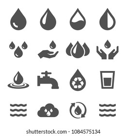 Set water icons.vector icon collection related to water