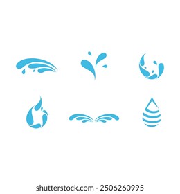 Set of water illustration design vector