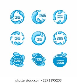 set of water logo vector