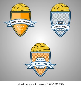 Set water polo logo for the team and the cup