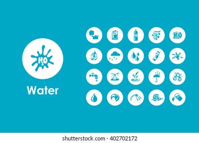 Set of water simple icons