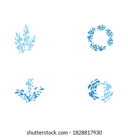 Establecer plantilla de diseño de ilustración de vectores de icono de salpicadura de agua