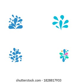 Set water splash icon vector illustration design template