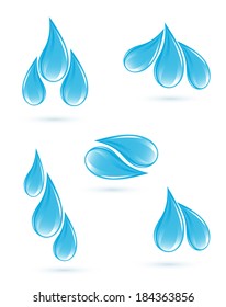 Set of water symbols