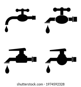 set water tap icon vector illustration