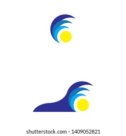 a set of water wave icons