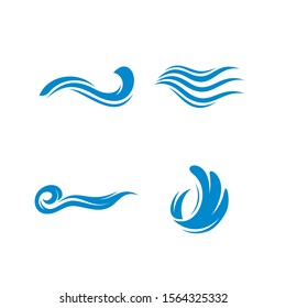 Set of Water Wave logo design vector. Icon Symbol. Template. Illustration