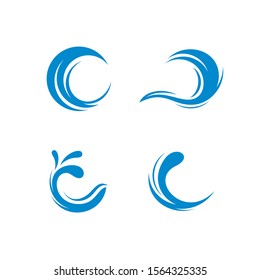 Set of Water Wave logo design vector. Icon Symbol. Template. Illustration