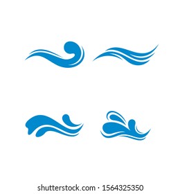 Set of Water Wave logo design vector. Icon Symbol. Template. Illustration