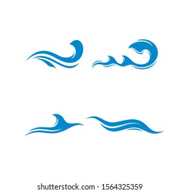 Set of Water Wave logo design vector. Icon Symbol. Template. Illustration