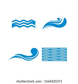 Set of Water Wave logo design vector. Icon Symbol. Template. Illustration