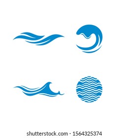 Set of Water Wave logo design vector. Icon Symbol. Template. Illustration