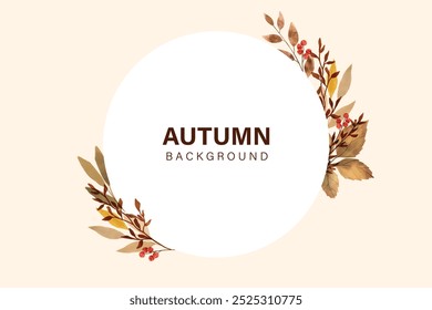 Set of watercolor autumn leaves. Autumn foliage watercolor collection set, fall leaves, maple leaf, acorns, berries, spruce branch. Forest design elements illustration