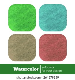 Set of watercolor backdrop for design. Vector, EPS 10