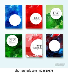 Set watercolor background abstract 