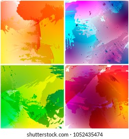 Set of watercolor backgrounds
