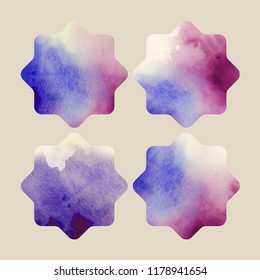 Conjunto de vetores de planos de fundo de aquarela