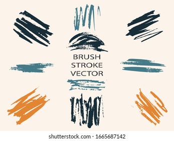 Set - watercolor brush strokes in grunge style - multicolored. Watercolor Vintage. Art creative modern abstract vector.