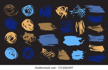 Set - watercolor brush strokes in grunge style - multicolored. Watercolor Vintage. Art creative modern abstract vector.