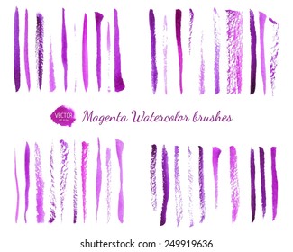 Set of watercolor brushes