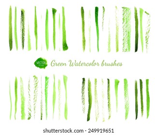 Set of watercolor brushes
