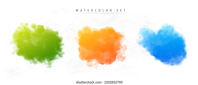 set of watercolor circle, gradient color Illustration