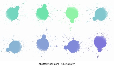 set of watercolor drop for your design,vector.