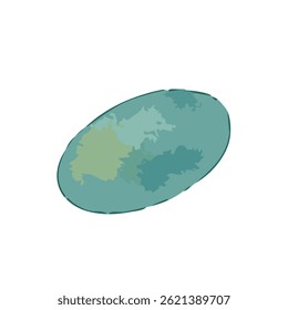 Set of watercolor elements, isolated on white background. Design of various blank watercolor colored shapes on white background. Vector.