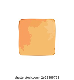 Set of watercolor elements, isolated on white background. Design of various blank watercolor colored shapes on white background. Vector.