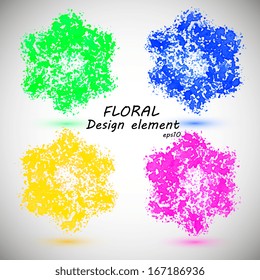 set watercolor flower,vector