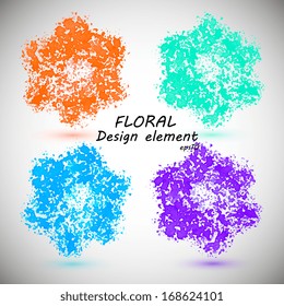 set watercolor flower,vector