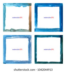 Set watercolor frames