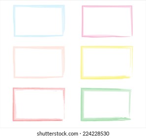 Set of watercolor frames.Vintage background.