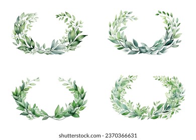 Set von Aquarellrahmen mit Kopienraum, Rahmen für Postkarten, Einladungen für Hochzeiten, Datum oder Grußkarten