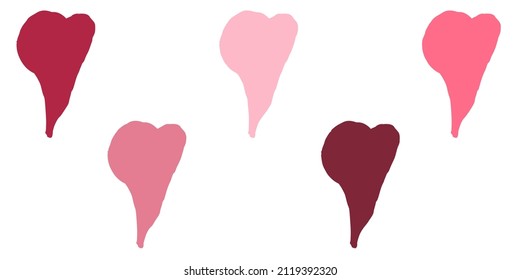 Set of watercolor hearts. For Valentine's Day. Backgrounds for text and sales.